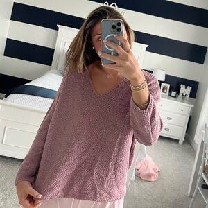 Urban Outfitters Pink V-Neck Sweater